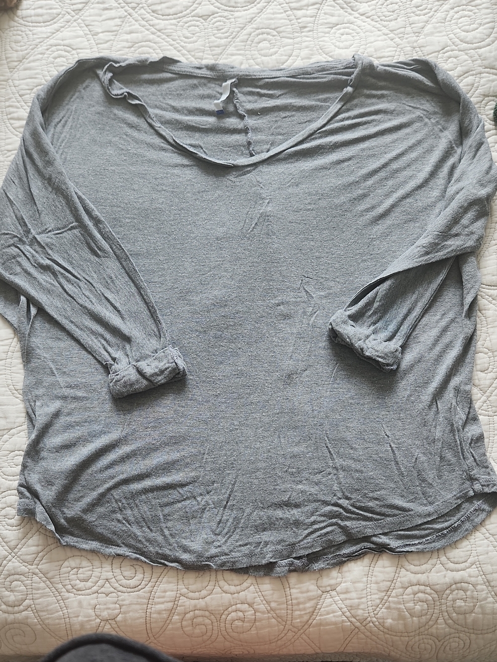 Lightweight Gray Women's Long-Sleeve Top